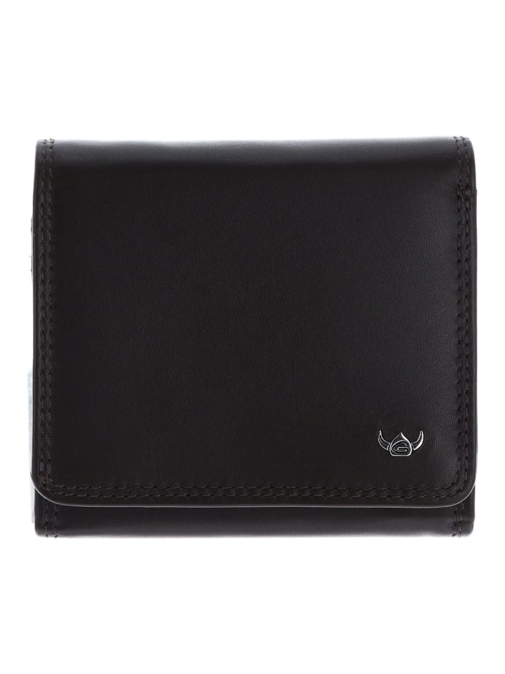 Polo Geldbörse RFID Schutz Leder 10 cm dunkelbraun