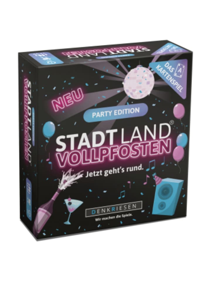 Spiel - DENKRIESEN - STADT LAND VOLLPFOSTEN® - Das Kartenspiel - PARTY EDIT
