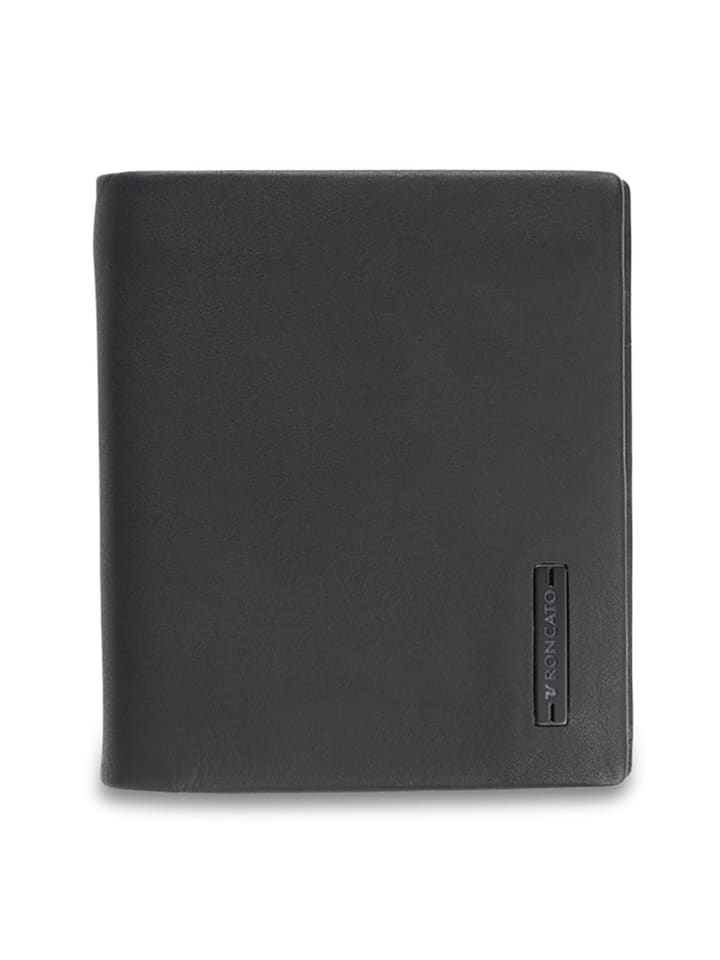 Detroit Geldbörse RFID Schutz Leder 9 cm nero
