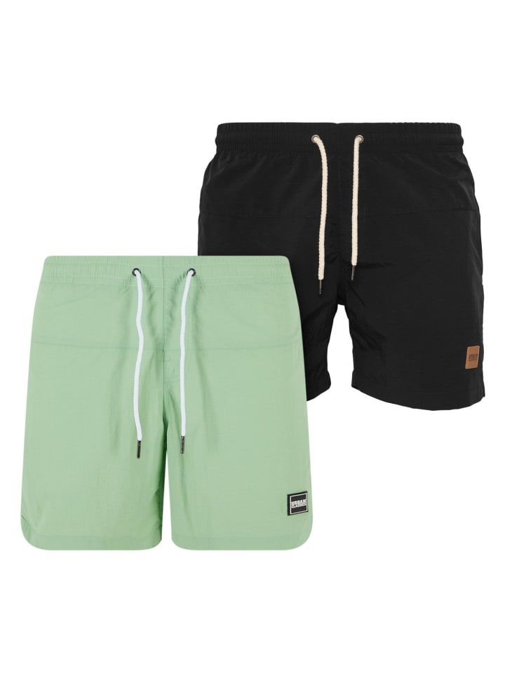 Beachwear - Bottom in vintagegreen+black