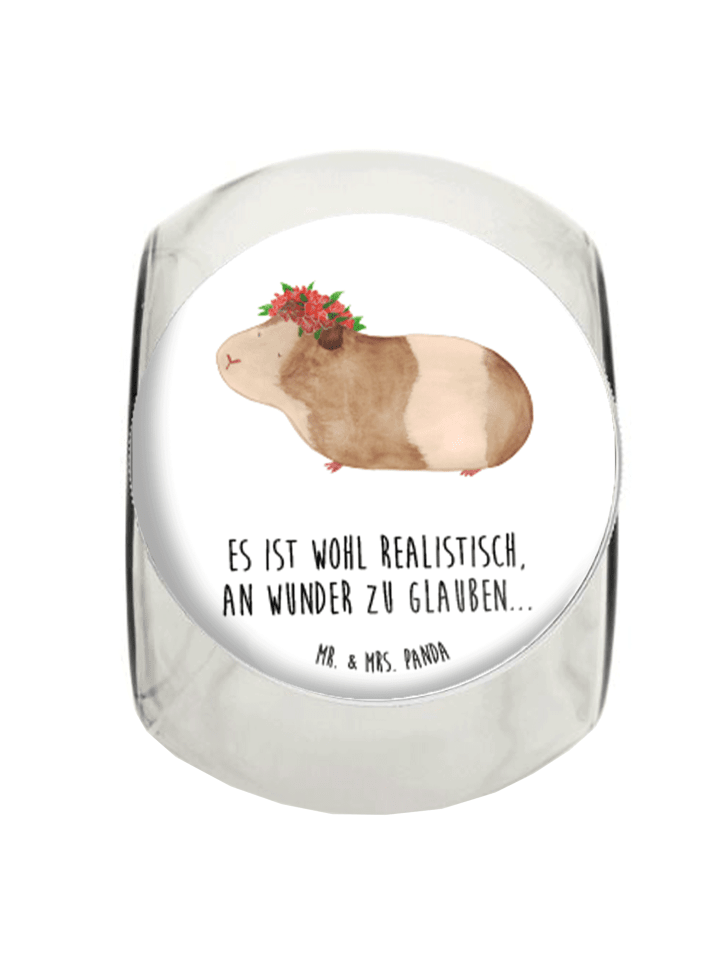 Bonbonglas Meerschweinchen Weisheit mit Spruch in Weiß
