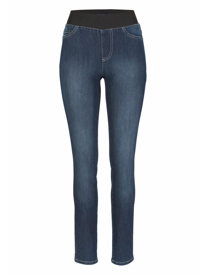 Skinny-fit-Jeans in dark blue