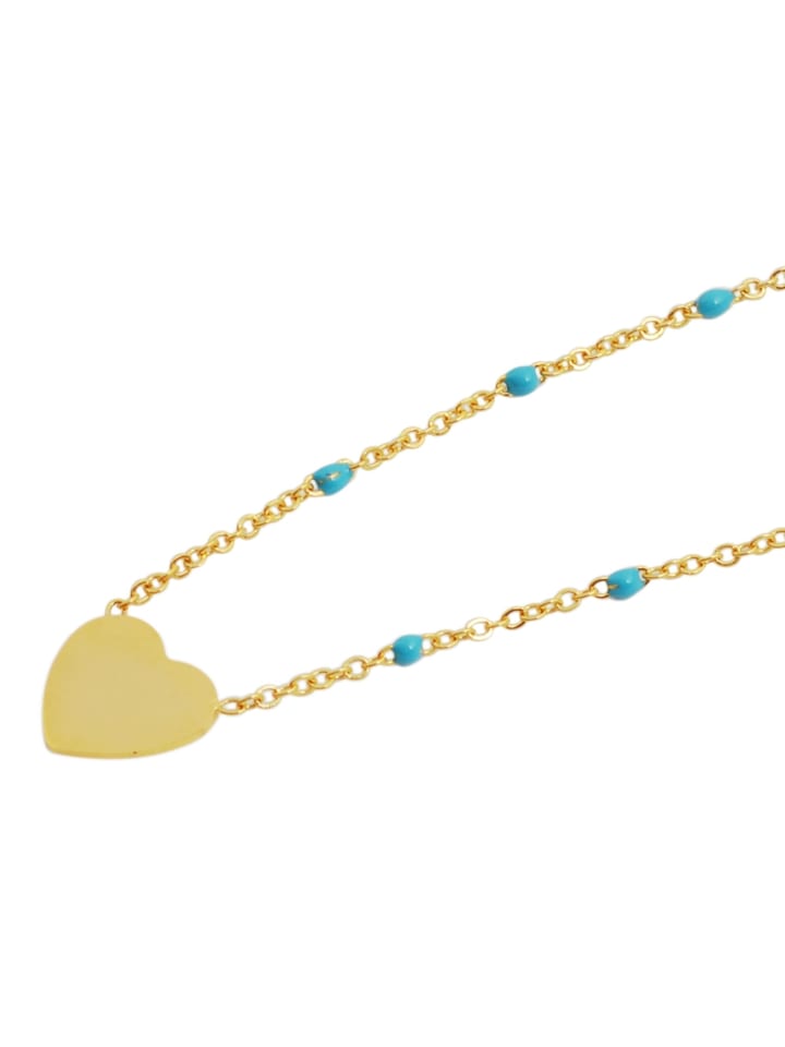 Damen Halskette mit Anhänger – Herz aus Edelstahl in gold