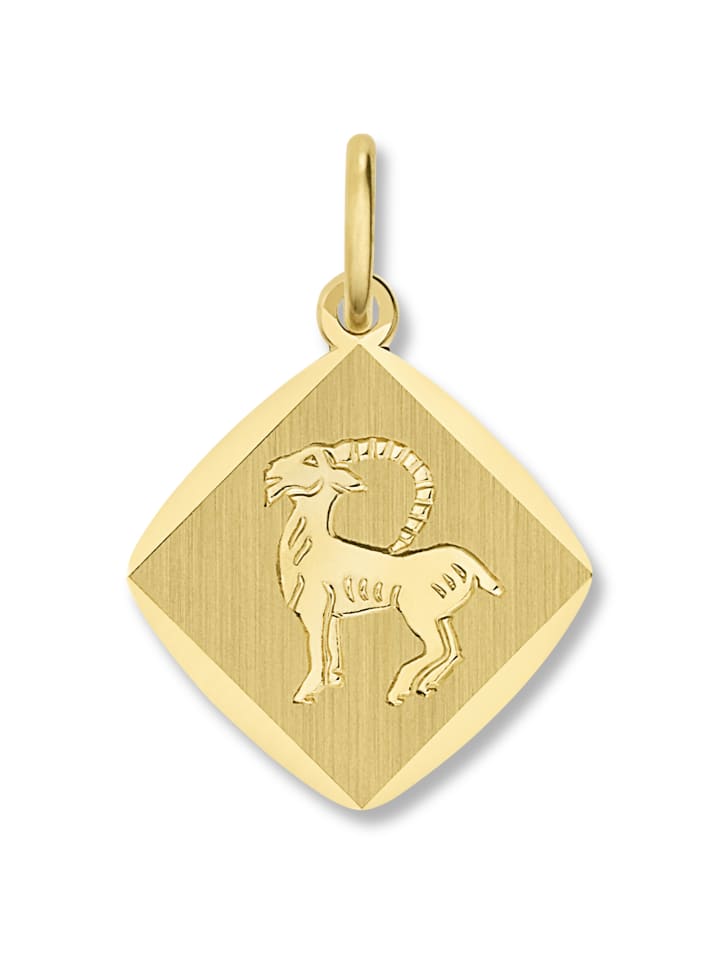 Steinbock Sternzeichen Anhänger aus 333 Gelbgold in gold