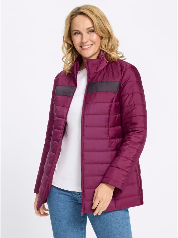 Steppjacke in malve-aubergine