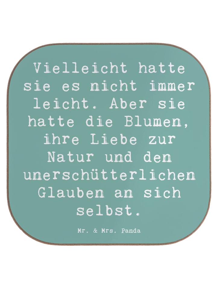 gläseruntersetzer Spruch Hoffnung und Liebe mit... in Meeresbrise
