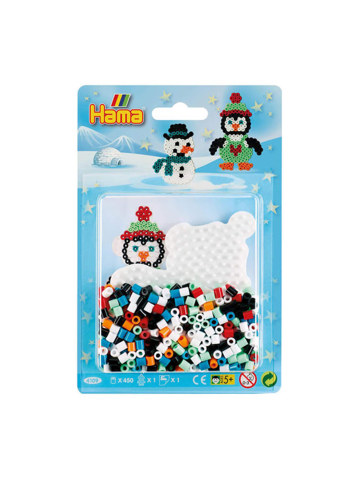 Blister Weihnachten Pinguin, Schneemann Midi-Bügelperlen - ab 5 Jahren