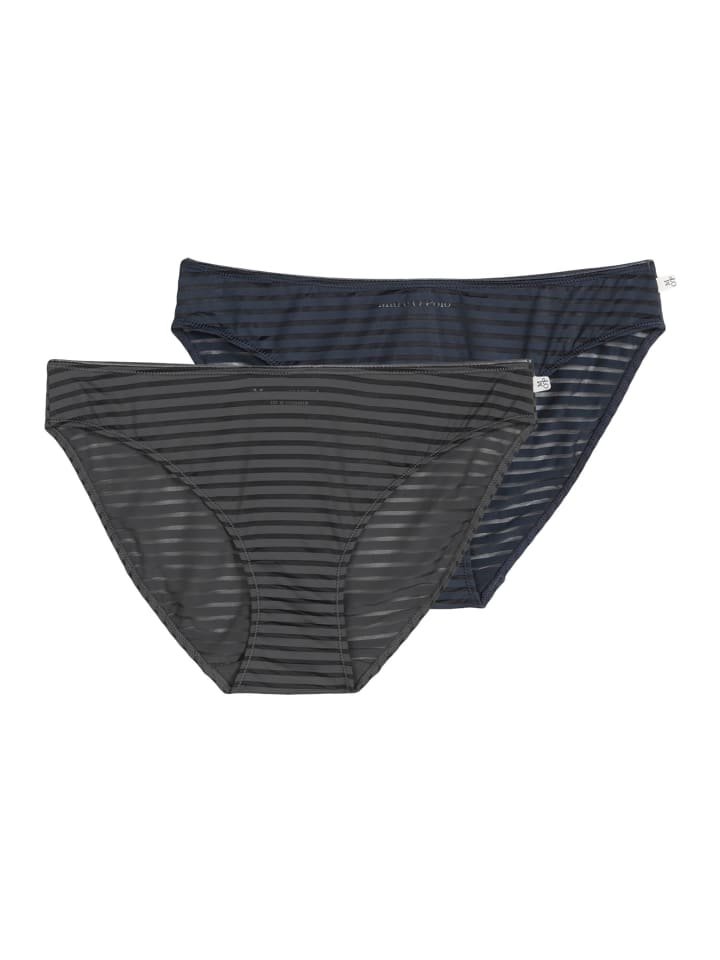 Slip Second Skin Jacquard in Dunkelblau / grau