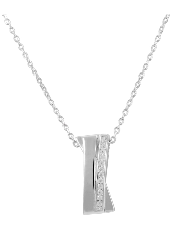 Damen Anhänger aus 925 Silber mit Zirkonia in silber