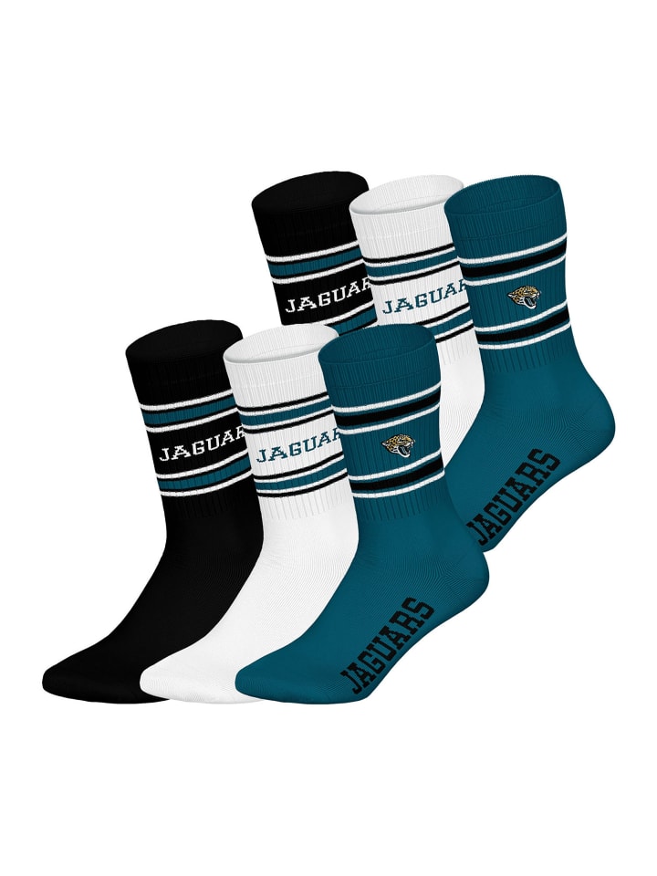 Freizeitsocken Jacksonville Jaguars Crew in TEL/WHT/BLK