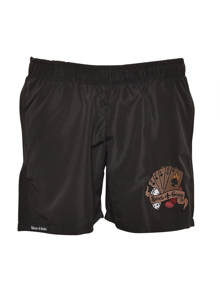 Cards Badehose Schwarz