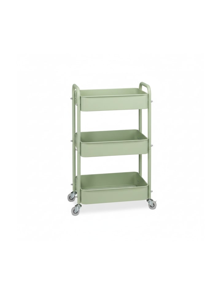 Rollwagen in Grün - (B)43,5 x (H)71,5 x (T)29,5 cm