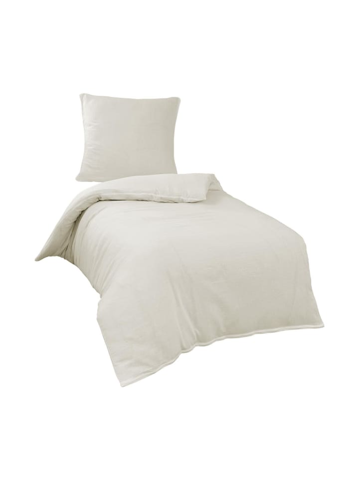 Bettwäsche Musselin Uni in creme