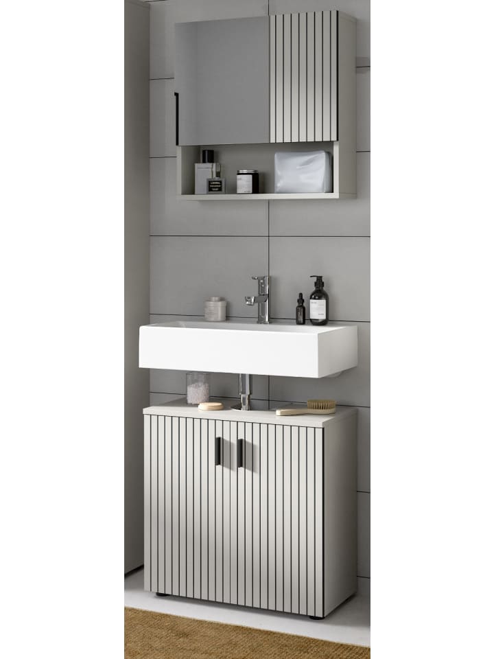 Badmöbel-Set Kaschmir 2-teilig 60 cm, Badkombination in modernem Design