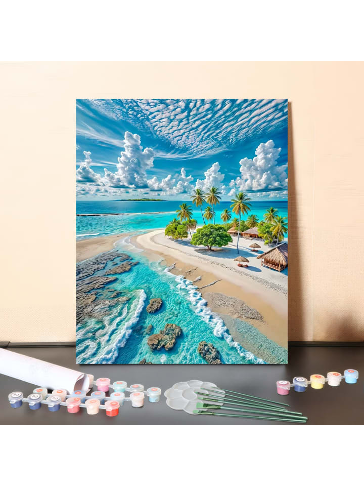 DIY Malen nach Zahlen Set-"Traumstrand"