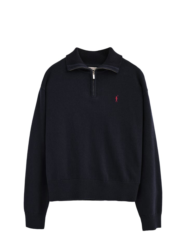 Pullover WOMAN RIGBY GO ZIPPER WOOL W IO LONG SLEEVE REGULAR FIT in Navy Blau
