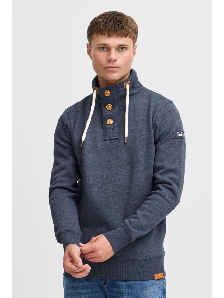 Stehkragenpullover SDTripTroyer in Blau