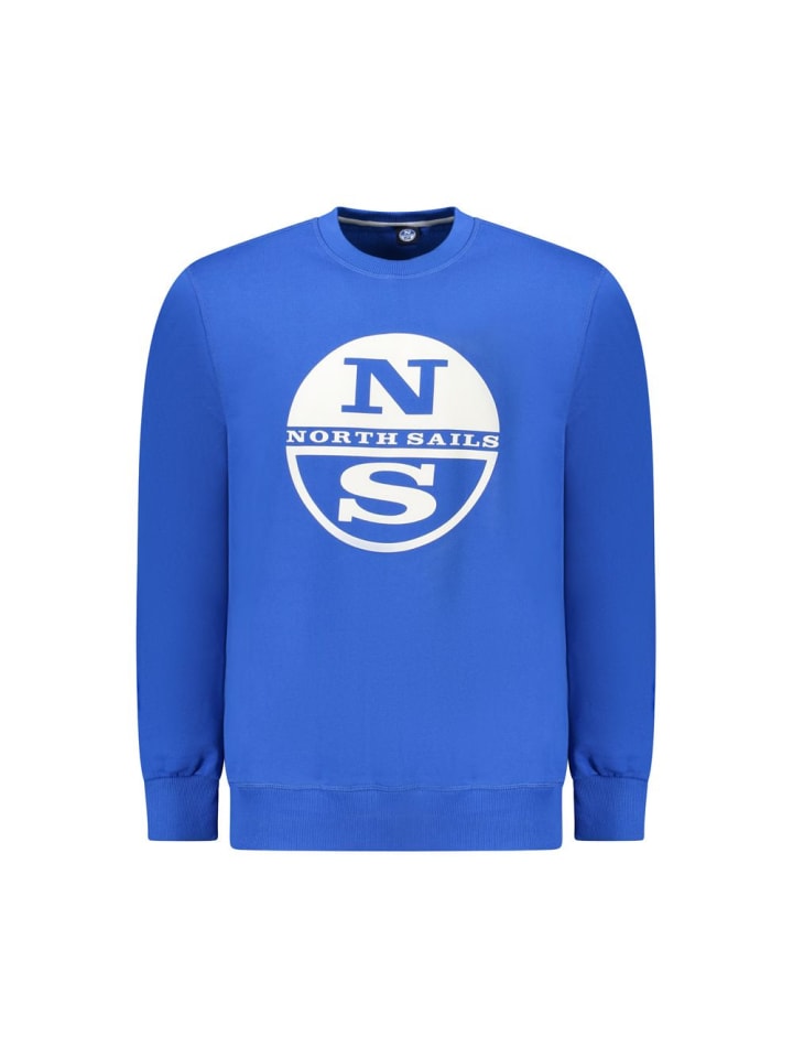 Blau Baumwolle Herren Sweatshirt