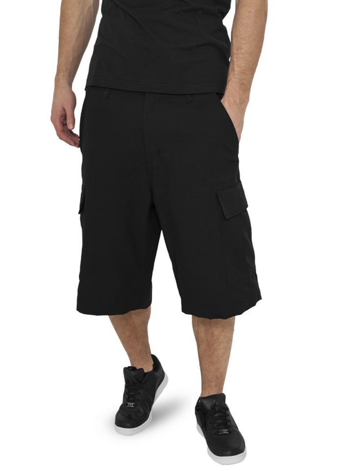Short Camouflage Cargo Shorts regular/straight in Schwarz