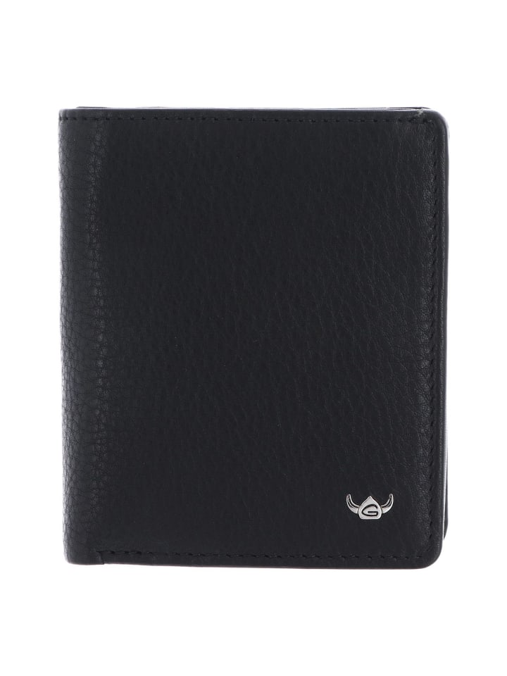Capri Geldbörse RFID Schutz Leder 10 cm schwarz