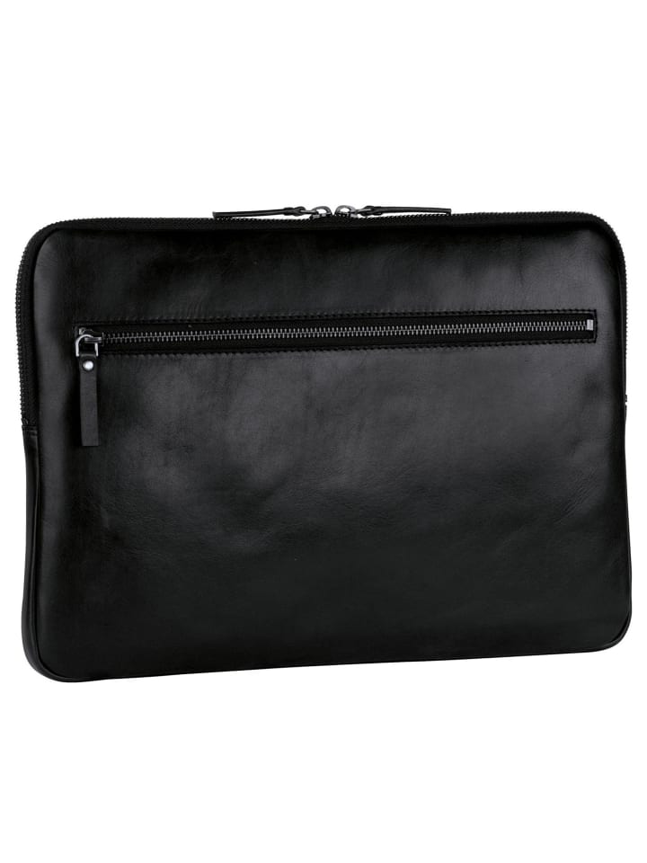 Cambridge Laptophülle Leder 35 cm schwarz