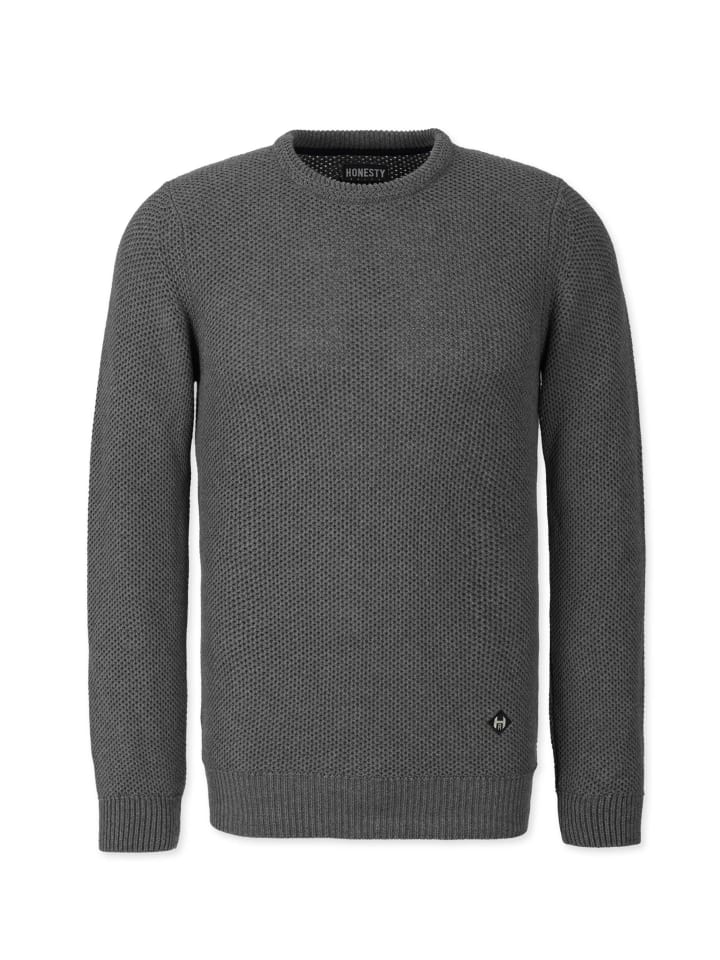 Pullover " Grid " in grau