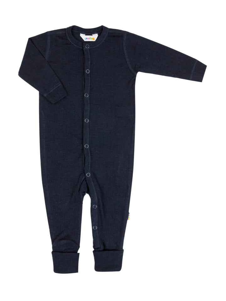Schlafoverall Merino-Wolle in navy