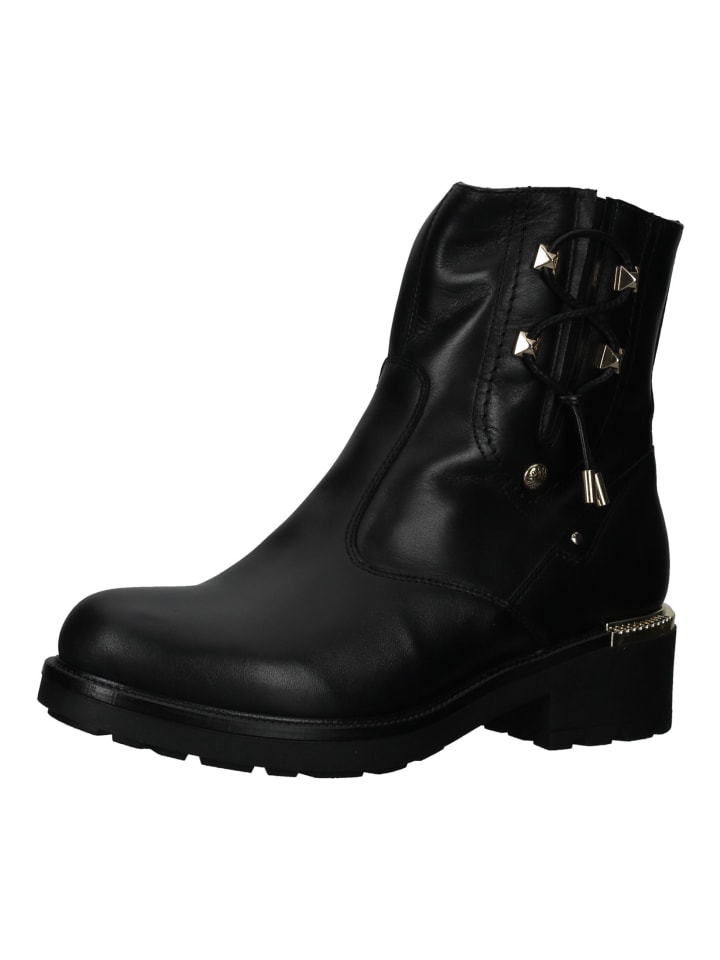 Stiefelette Schwarz/Gold