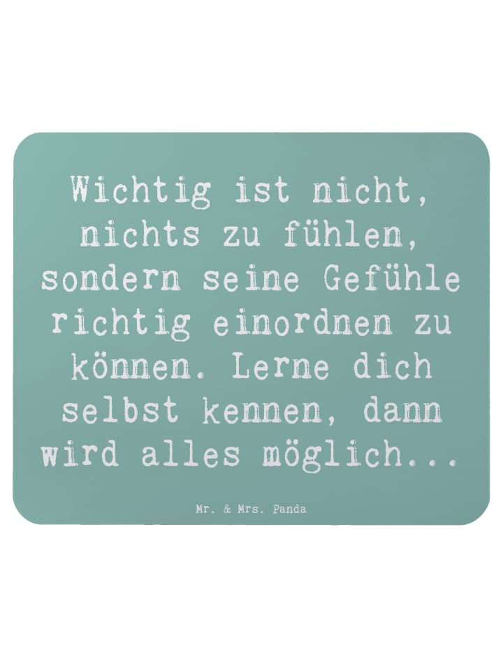 Mouse Pad Spruch Emotionen ausdrücken Weisheit ... in Meeresbrise