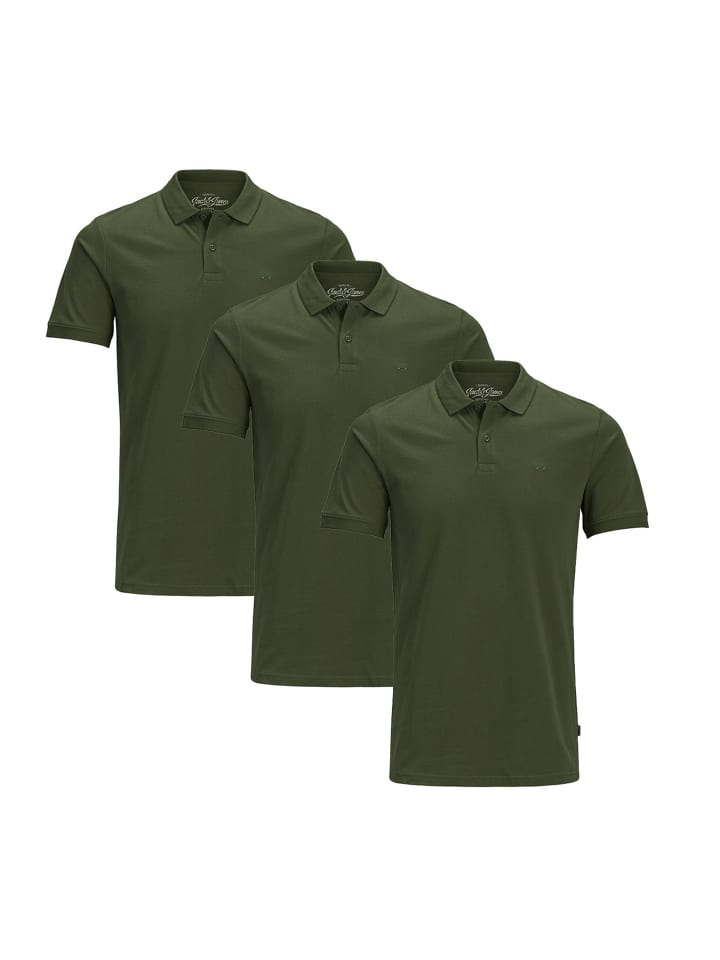 Poloshirt Basic in Olive night