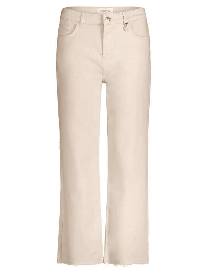 Basic-Hose mit offenem Saum in Oat Milk