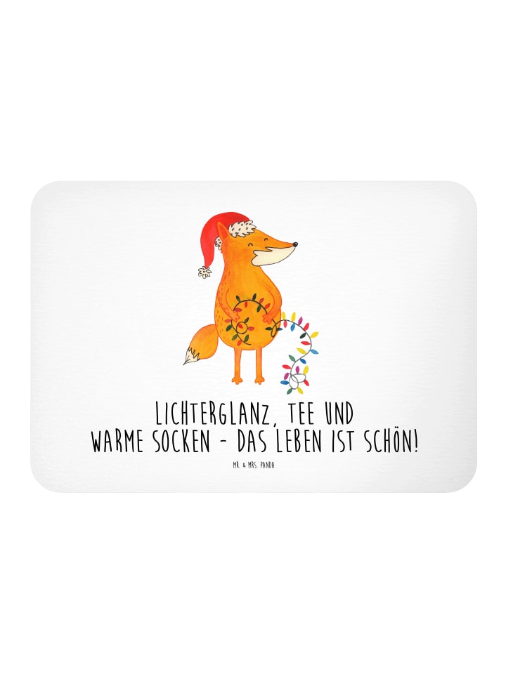 Pinnwandmagnet Fuchs Weihnachten mit Spruch in Weiß