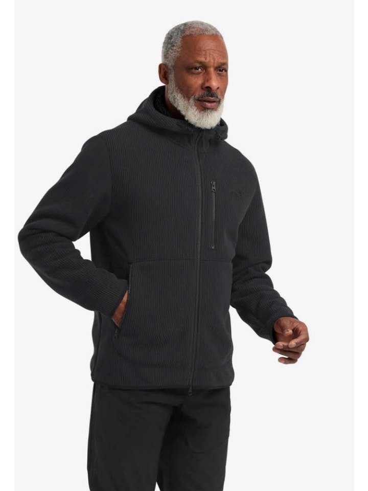 Fleecejacke in schwarz