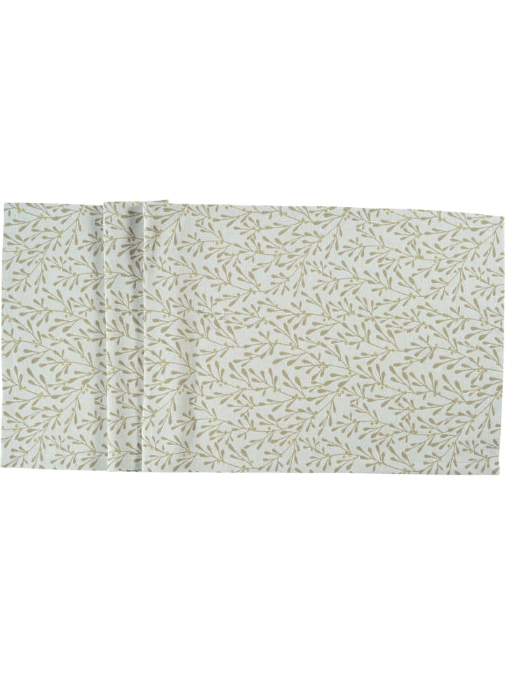 Jacquard, Baumwollmischung Tischläufer Misty in creme/beige
