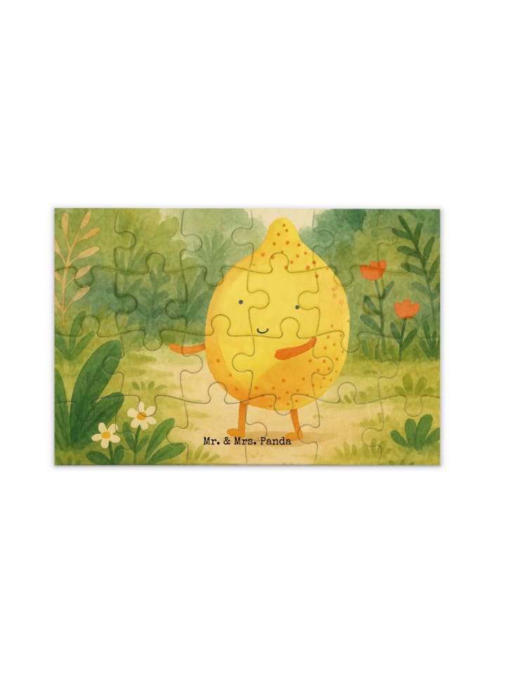 Puzzle Beste Freunde Zitrone Design ohne Spruch in Weiß