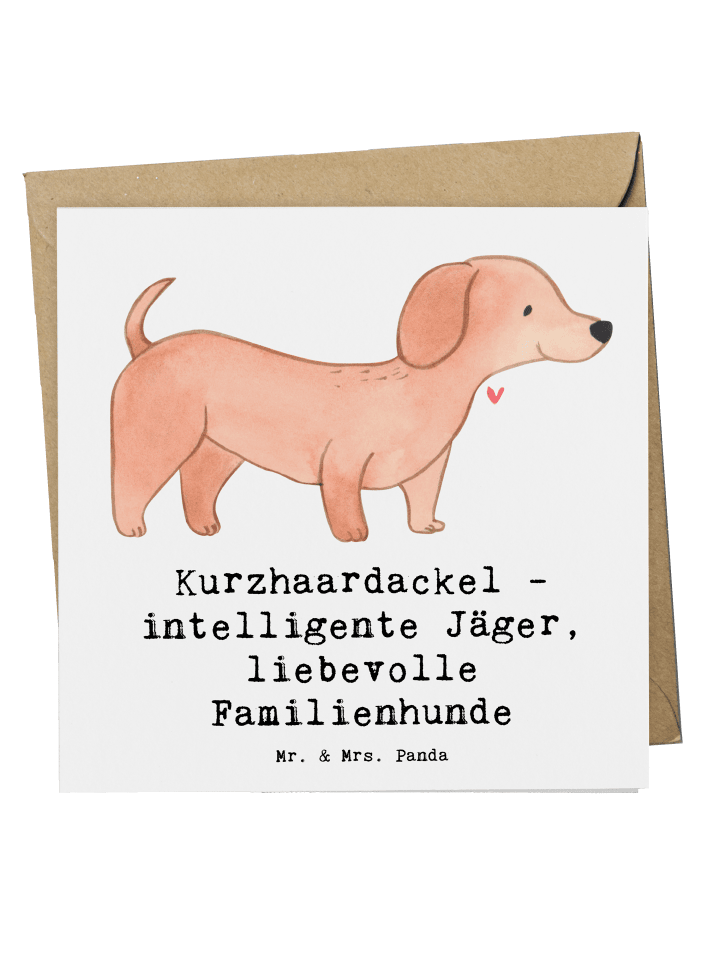 Deluxe Karte Kurzhaardackel Liebe mit Spruch in Weiß