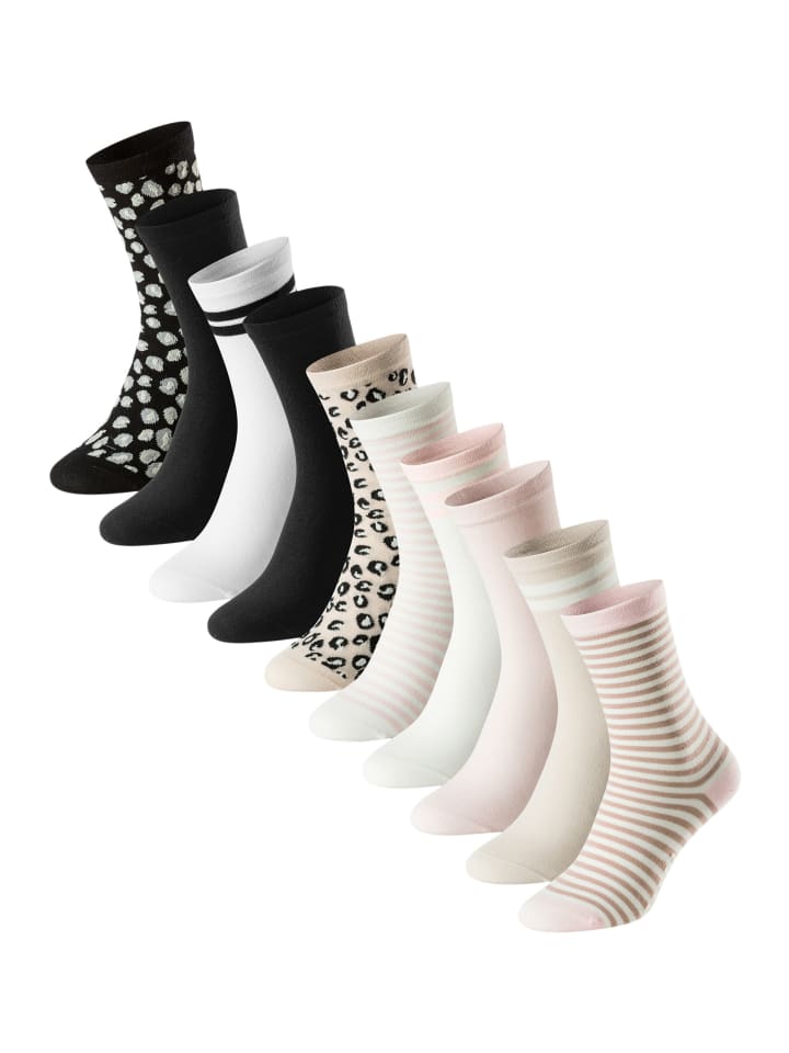 Socken Bluebird in Schwarz / rosa