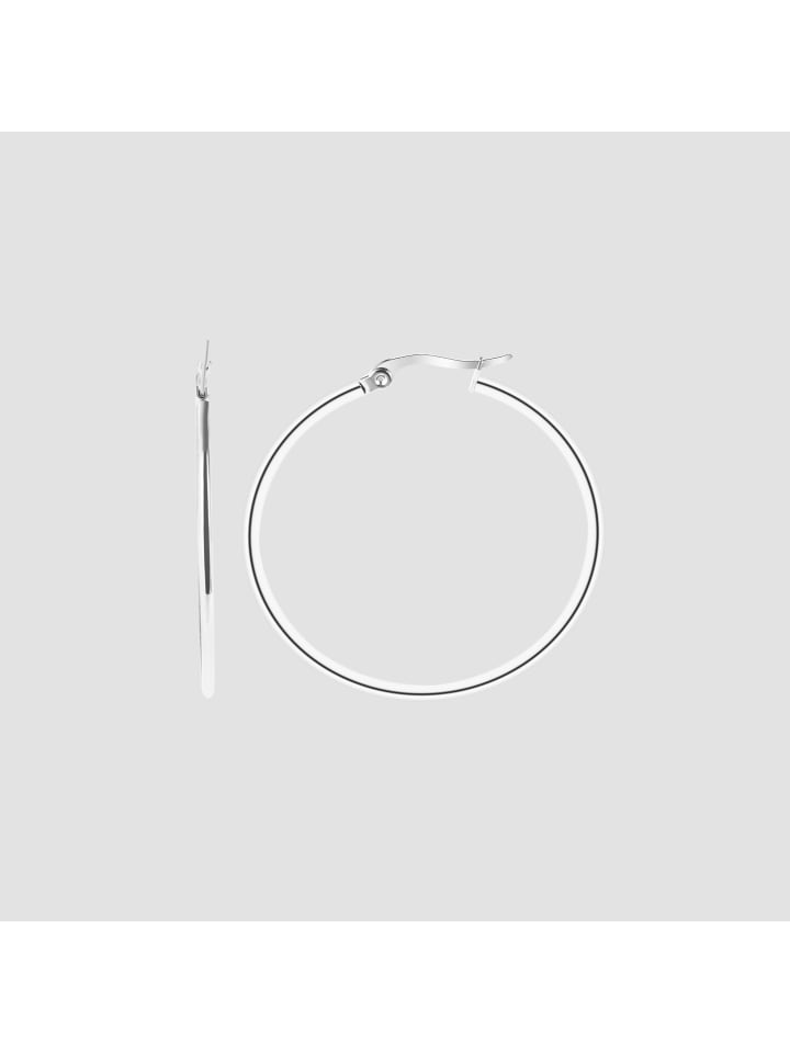 Damen Ohrringe – Creole aus Edelstahl in silber