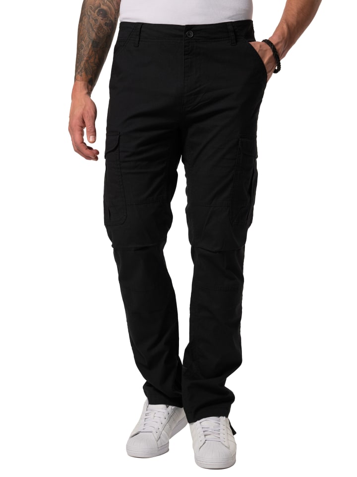 Cargohose lang in schwarz