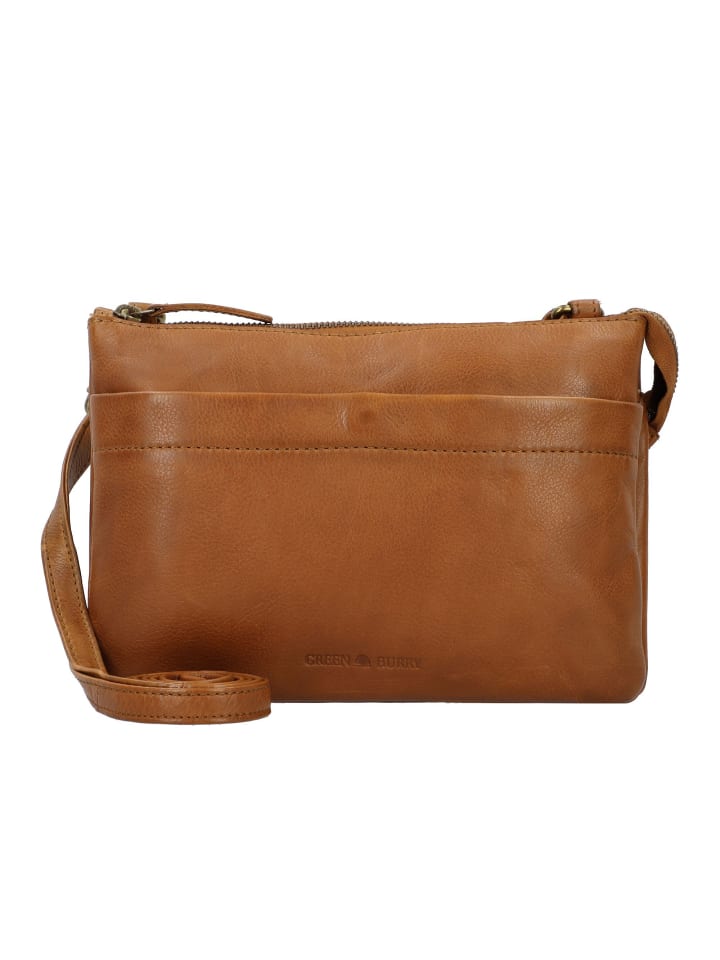 Colombiana Umhängetasche Leder 25 cm nougat