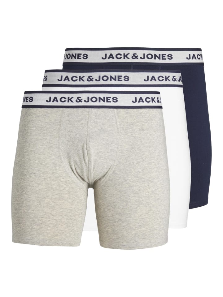 3er-Pack Trunks in Light Grey Melange