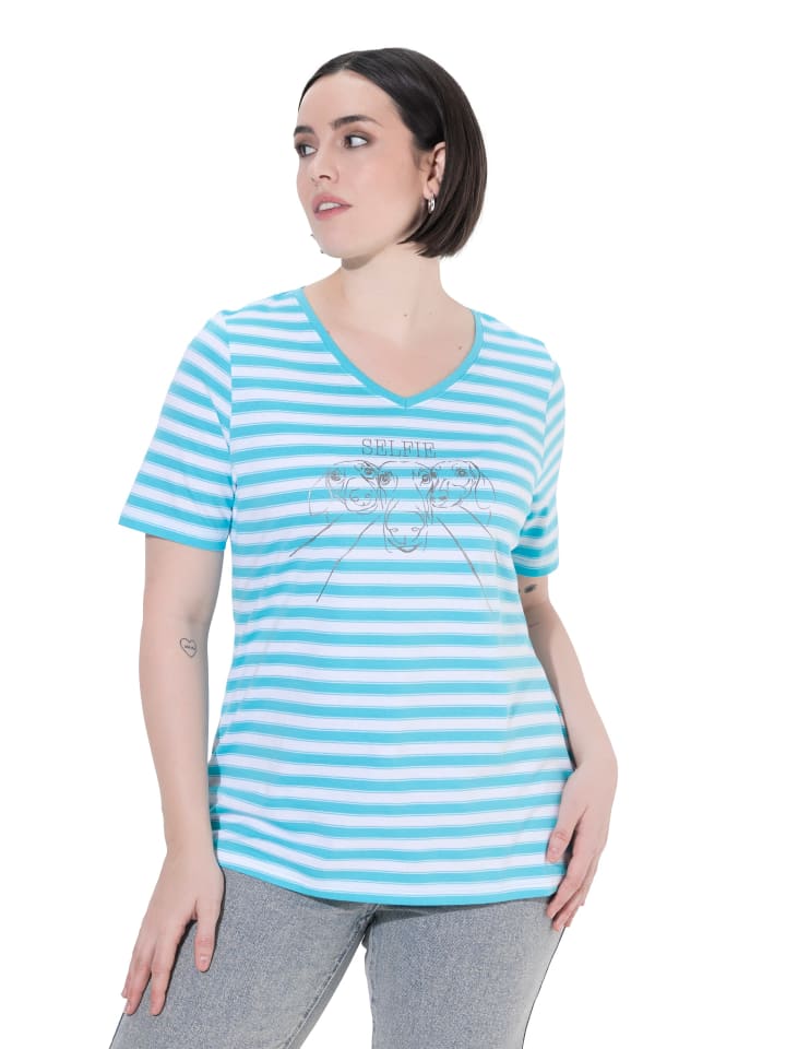 Shirt in tiefes aqua