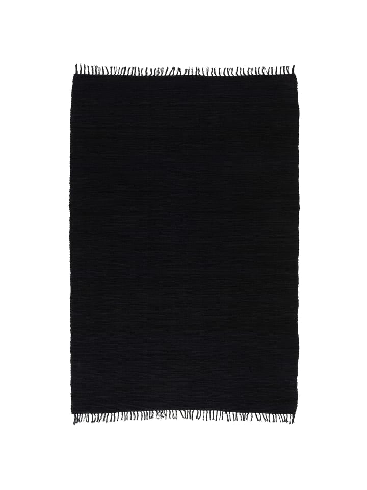 Natur-Teppich Jolly Cotton in schwarz