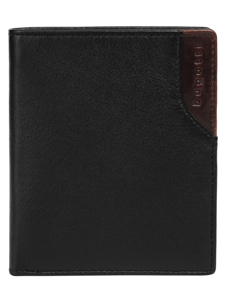 Geldbörse CORSO DELUXE echt Leder in schwarz