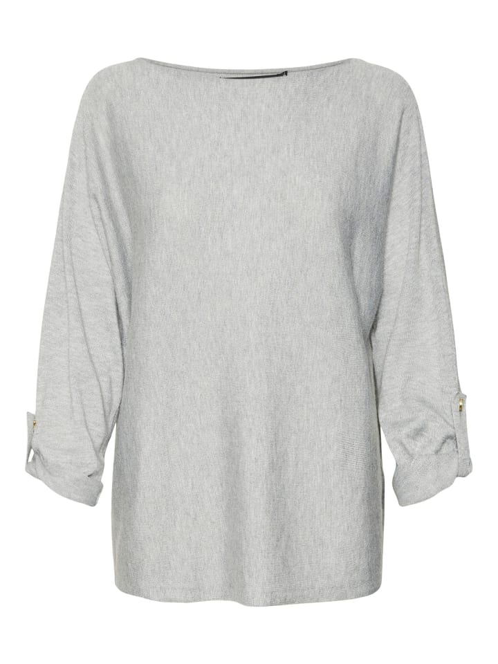 Strickpullover in Light Grey Melange