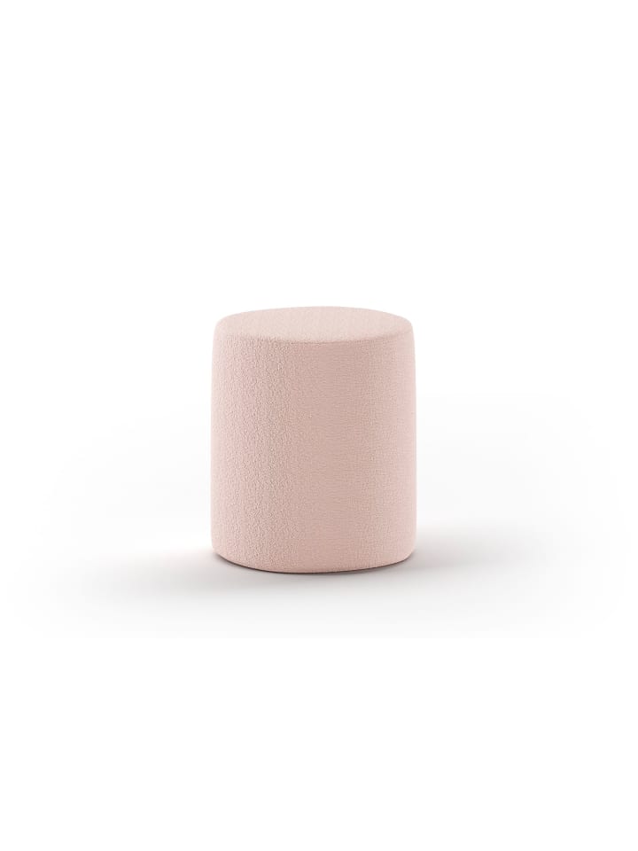 HOCKER Karlotta 41x41x42 aus Holzwerstoff Polster in der Farbe Rosa