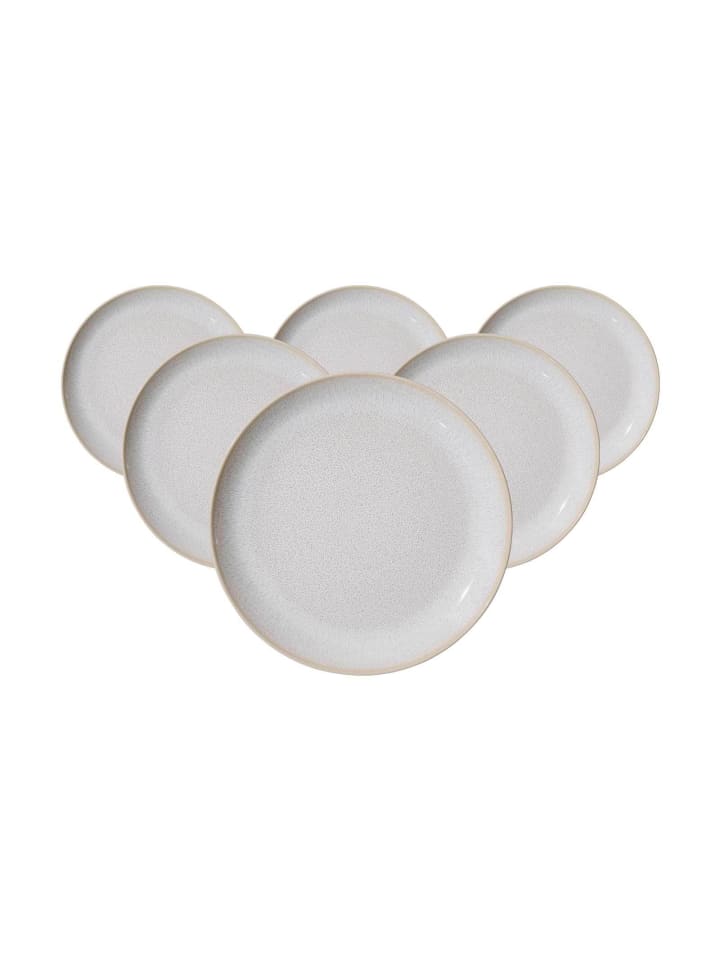 6er Set Dessertteller Laredo in Beige ø 20,5 cm