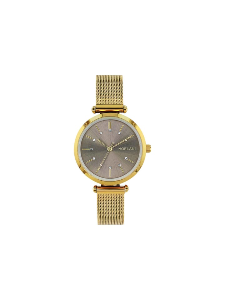 Quarzuhr Edelstahl, IP gold in Gold