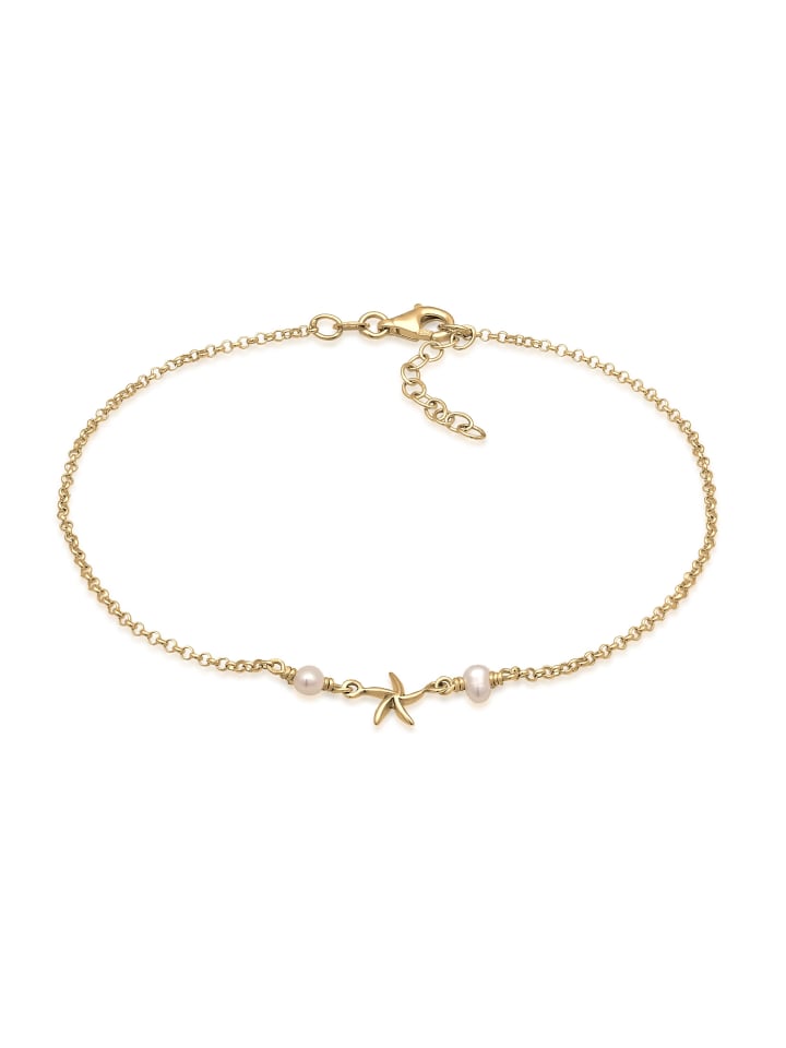 Fußschmuck 925 Sterling Silber Seestern in Gold