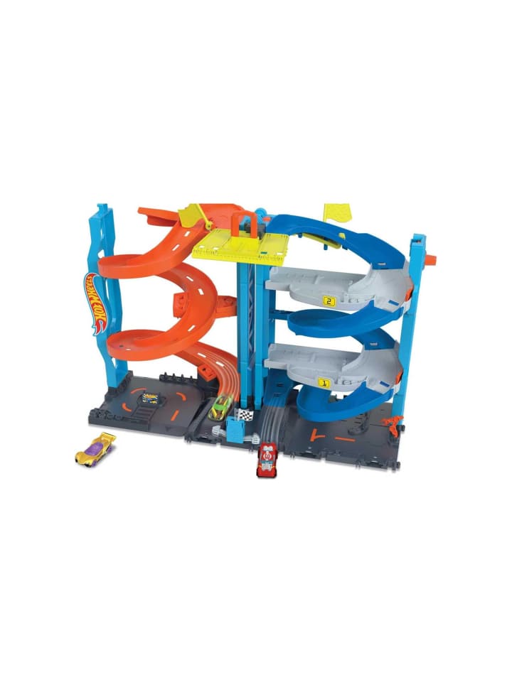 Hot Wheels City Trackset + 1 Hot Wheels Auto 2-in-1-Rennturm umwandelbar HKX43